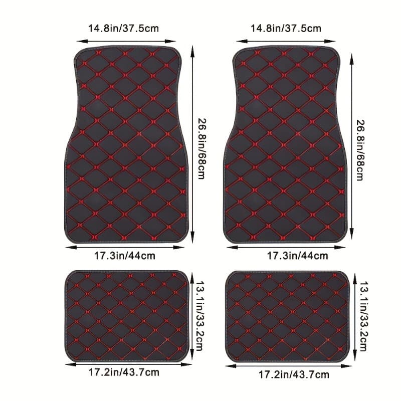 Amazon All-Weather 4pcs Car Floor Mats Universal Front Floor Mats Polyester Car Mat Set Wholesale