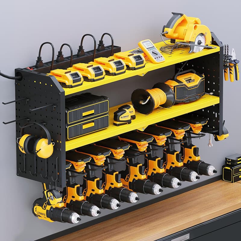 Factory direct sales of cross-border tool racks, hanging shelves, toolbox organizers, wall-mounted metal tool garage storage.