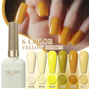 Goose Yellow Gel Nail Polish 2025 Viral Trendy Elegant Whitening Lemon Yellow UV Gel Nail Art Kit