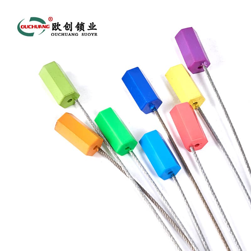 17712 certified one-time wire seals for logistics containers, hexagonal steel wire locks from manufacturers