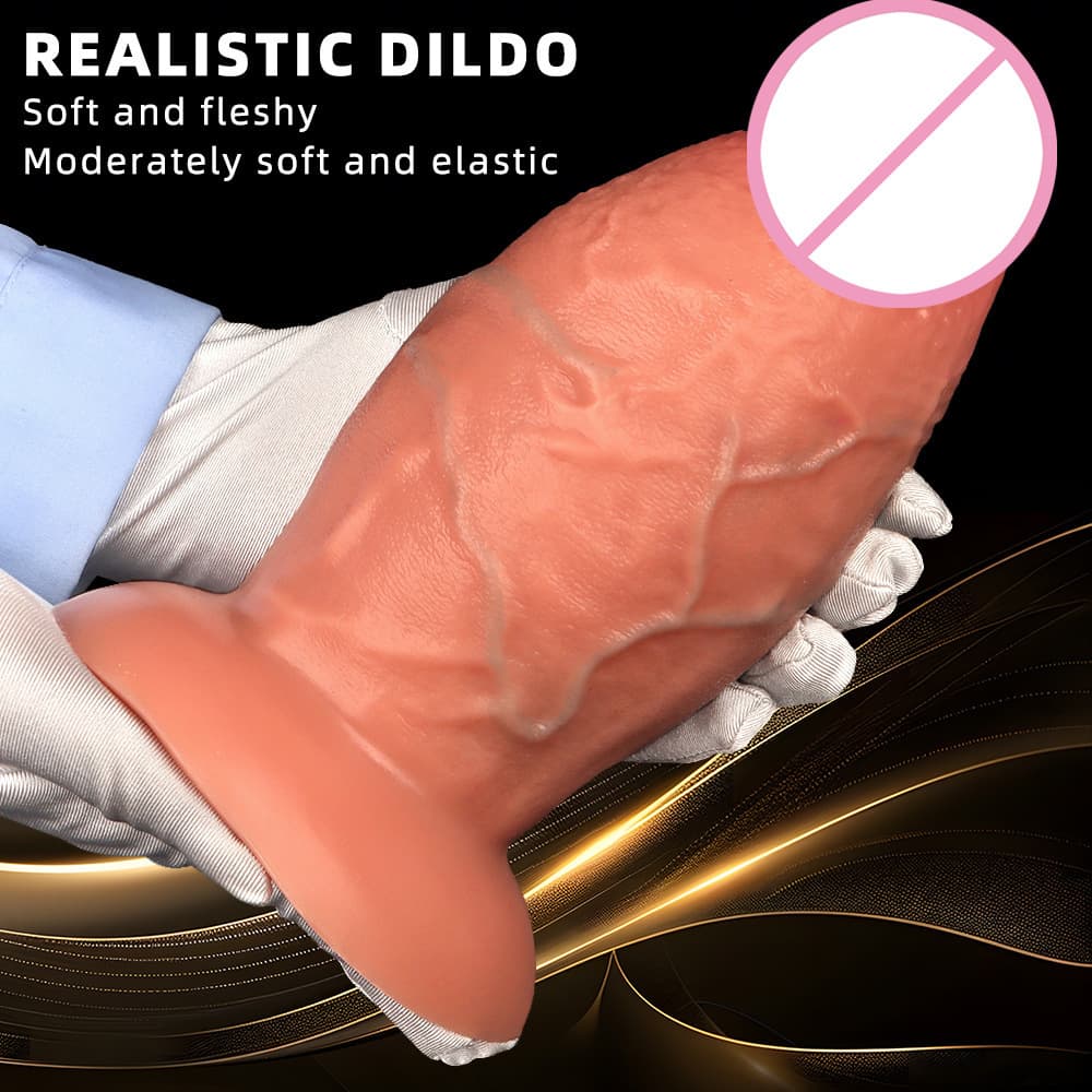 Liquid Silicone Realistic Dildo 10CM Extra Thick Large Penis Adult Sex Toy for Women