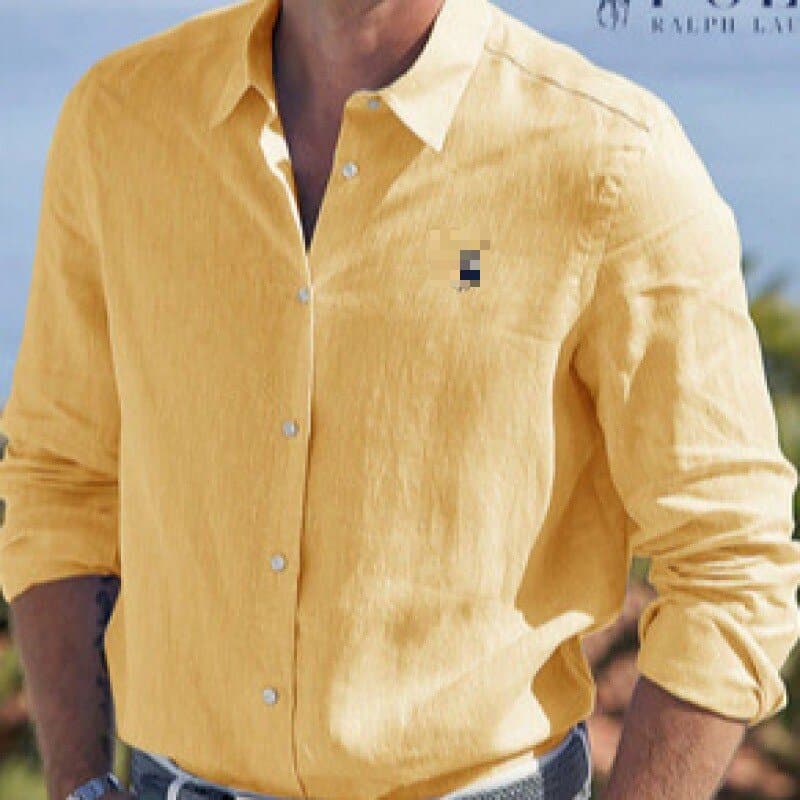 Cross-border European and American 25 new products independent station long-sleeved shirt seven-button cardigan Hawaiian style men's beach shirt