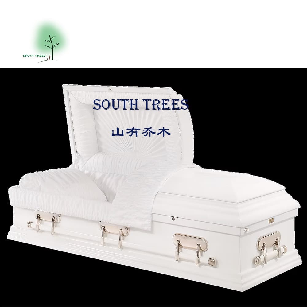 Custom High-End Solid Wood Coffin for Burial, Grave Relocation, Urn, Cross-Border Export American-Style Coffin, European-Style Coffin