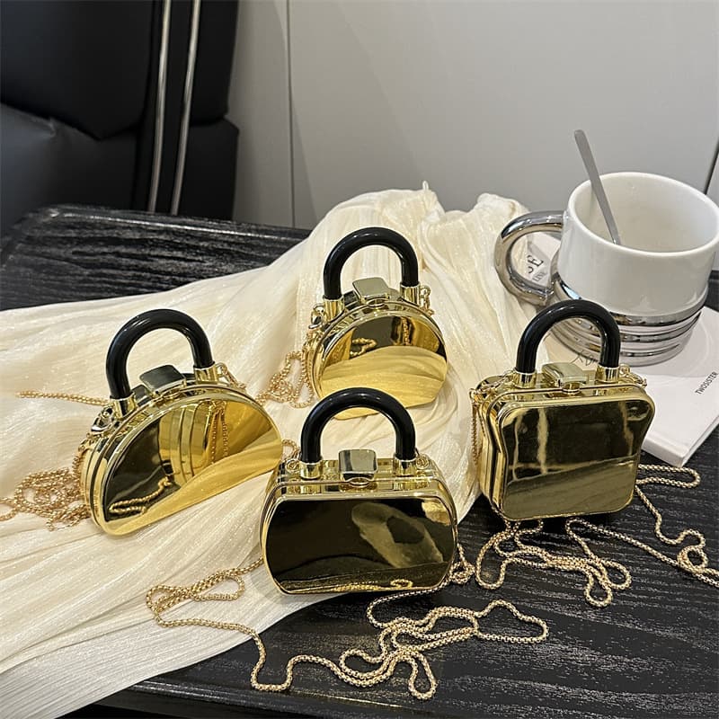 Cross-border fashion chain mirror box bag for women 2025 new headphone bag mini lipstick bag diagonal small bag