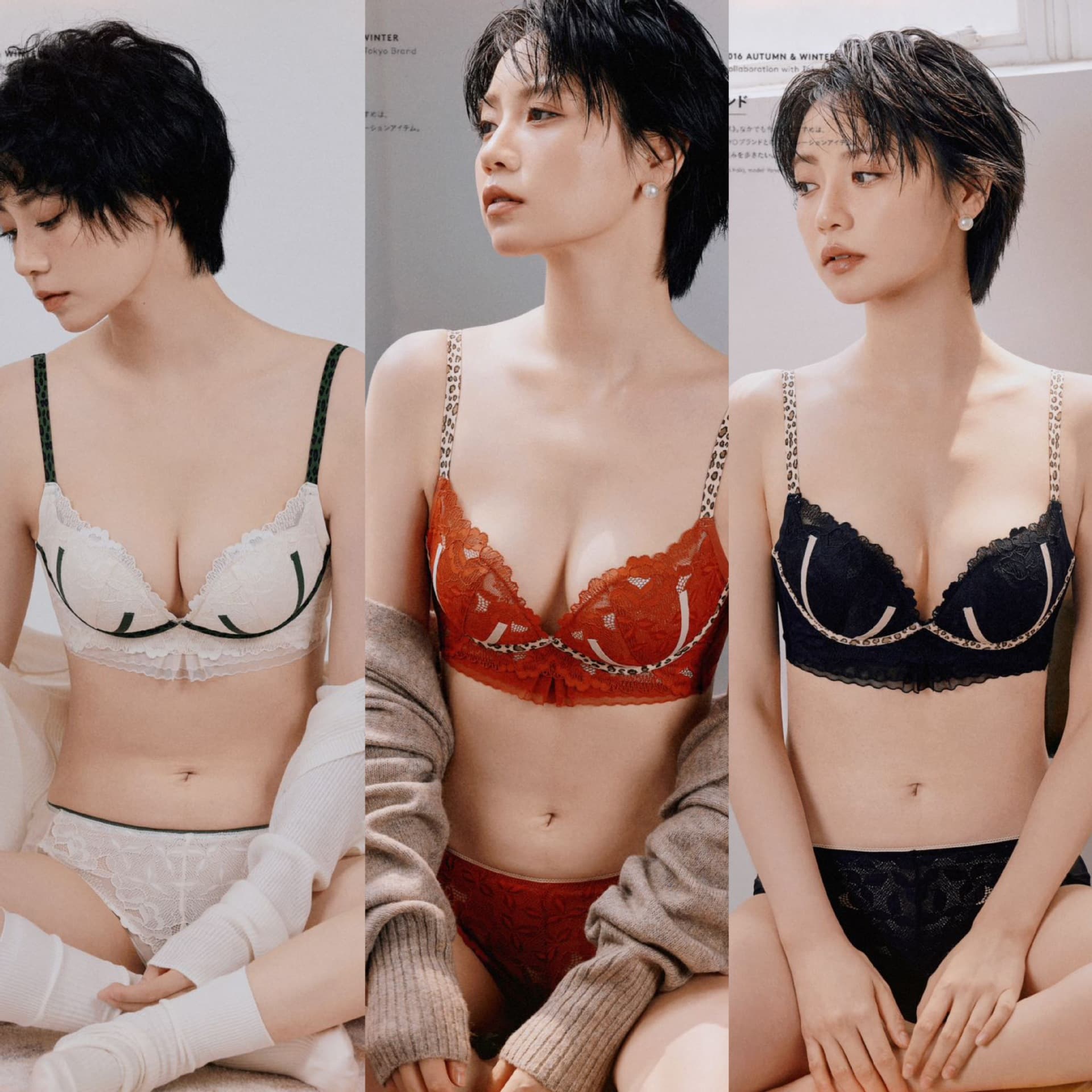 6866 Red Push-Up Lace Bra Set - Feminine Sensual Wire-Free Comfortable No Gap - Lucky Year Bra Set