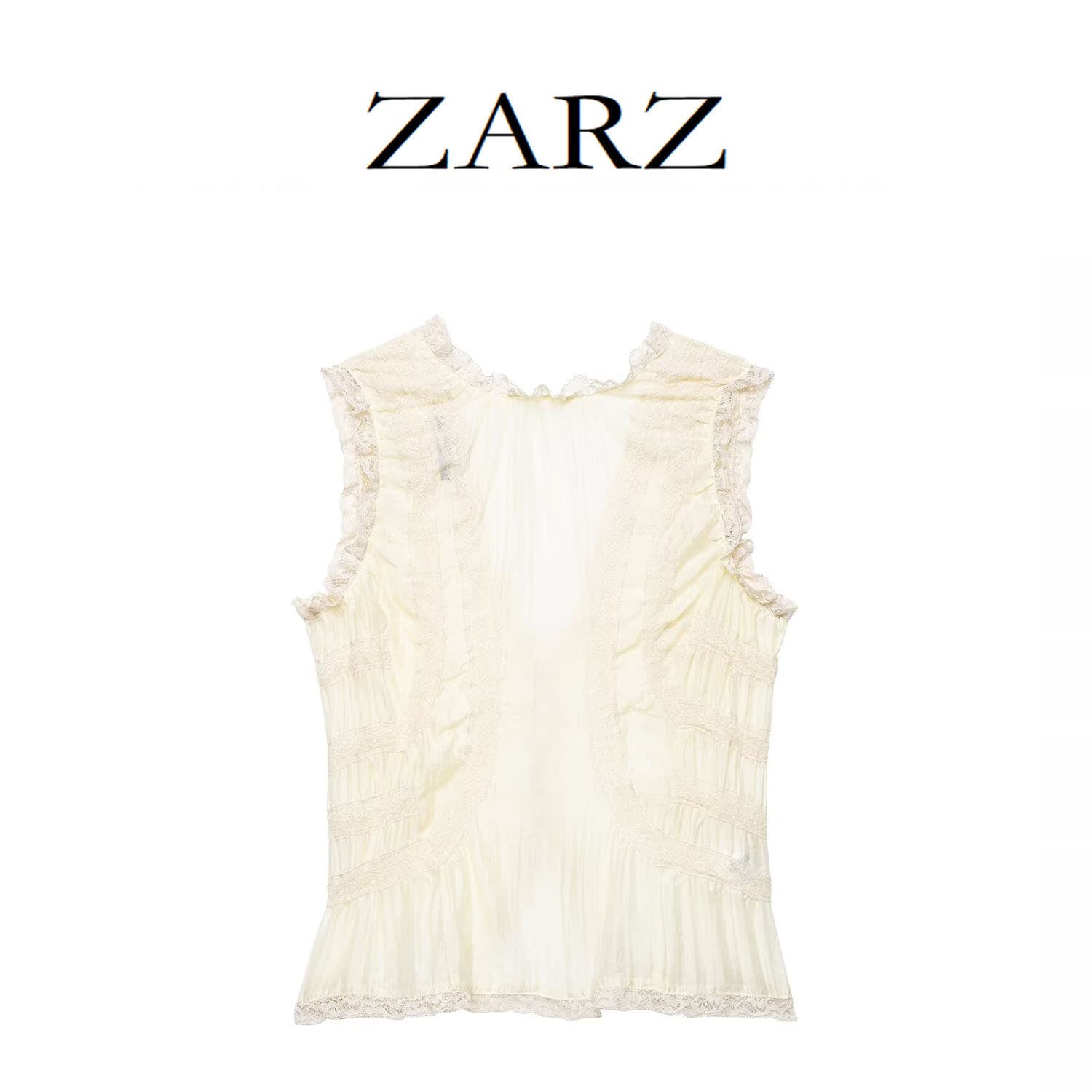 ZARZ Self-Made European & American Style New Women's Fashion Casual Versatile Lace Button-Up Shirt 3067/036