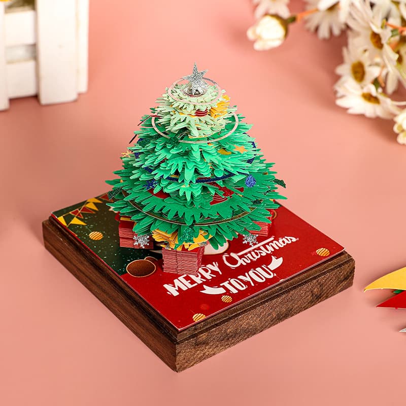 Christmas Tree 3D Sticky Notes Paper Sculpture Creative Gift Corporate Culture Present Desktop Ornament Student Souvenir