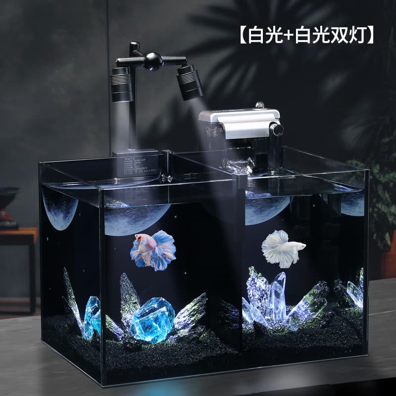 Aquarium viewing special lighting stream South American tank led aquatic plant lamp fish tank double head lamp South American zoom spotlight