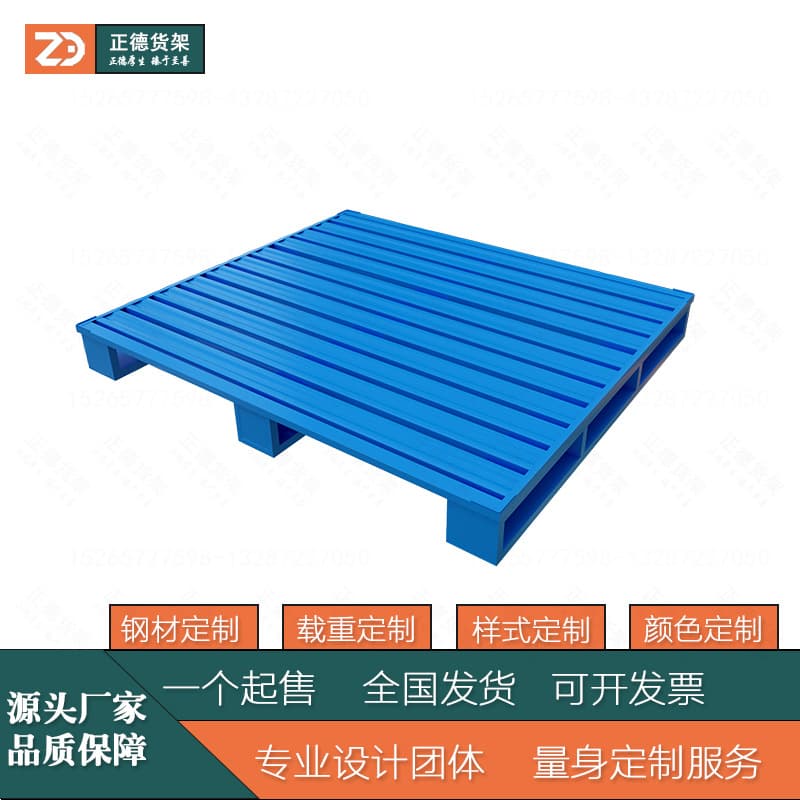 Customized steel pallets, stainless steel galvanized steel, black material, manufacturer direct sales, heavy-duty warehouse cargo iron pallets, iron skids