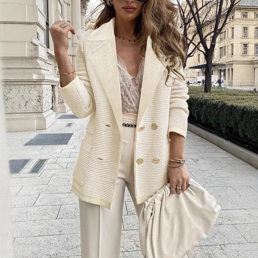 European and American cross-border trade women's commuter style casual blazer long-sleeve jacket coat new autumn and winter women