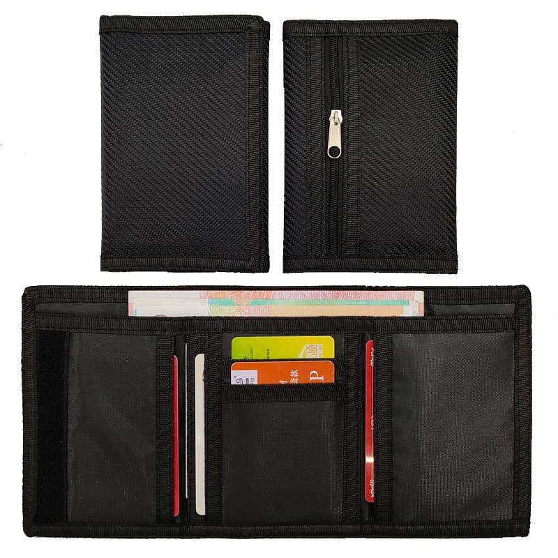 European and American Folding Wallet Men's Storage Bank Card Zipper Bag Long Three-fold Gift Zipper Bag for Boys