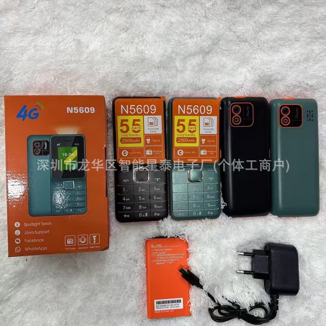 New N5609 Mobile Phone 1.8-inch Screen Bar Foreign Language Senior Phone YT200 i18pro 3210 Keypad Phone