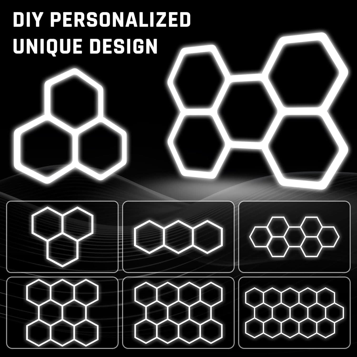 Kangcheng Lighting Garage Light Hexagonal Honeycomb Light 110V Car Wash Shop Film Ceiling Auto Beauty Work Light