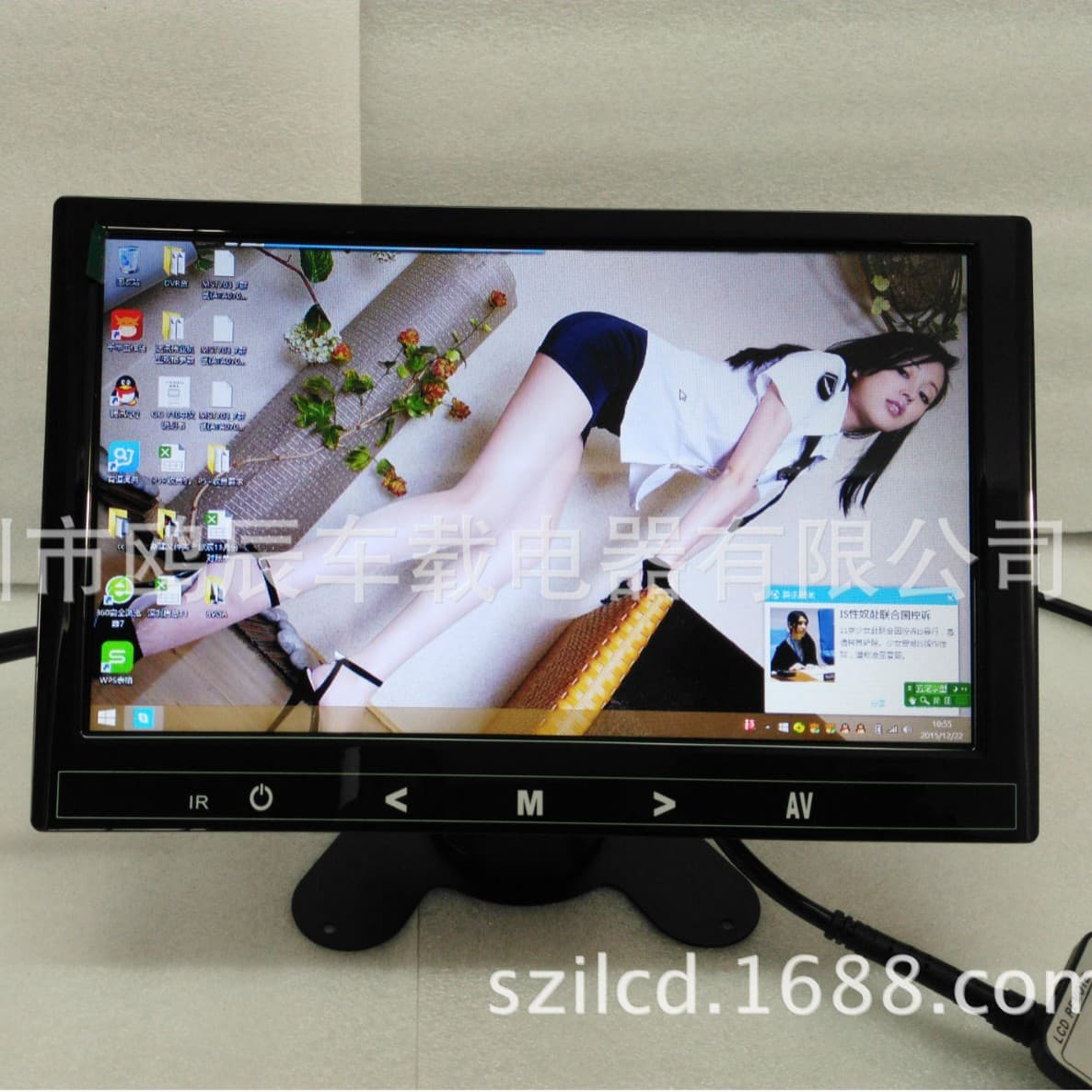 9-inch Innolux Screen HDMI+VGA+2AV+Phone Charging Car Monitor