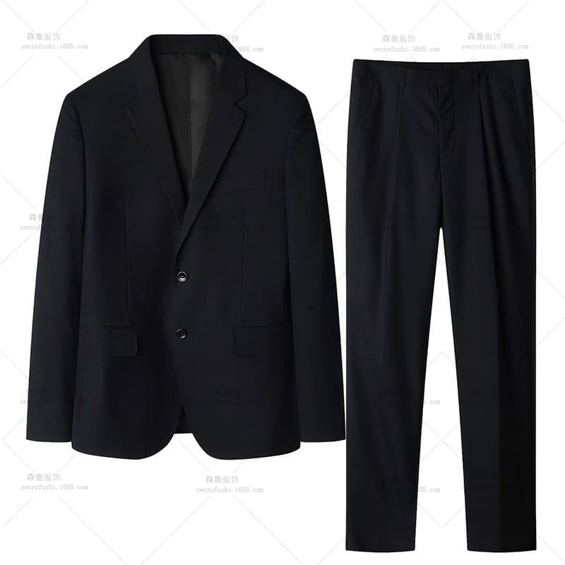 Spring/Autumn Suit Set Men's 3-Piece Tuxedo Groomsmen Suit 2-Piece Office Men's Slim Suit