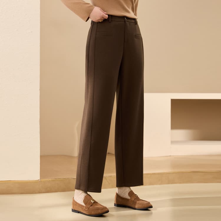 【Drape Straight-Leg Pants】Xianlixiu Plus Size Women's Comfortable Elastic Back Waist Pants for Curvy Women, 2025 Autumn New Arrival