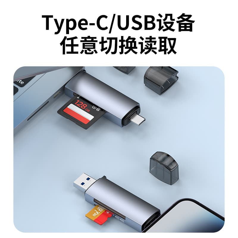 TF/SD Card Reader All-in-One Type-C/USB 3.0 Apple Port Card Reader for Phone and Camera