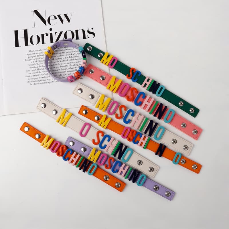 Zhenming Zinc Alloy Painted 26 English Letter Accessories Hollow Out Strap Letter Bracelet Hand Chain Hardware Accessories Buckle