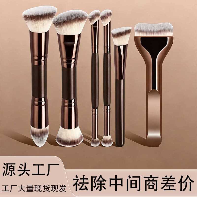 Cross-border Small Pillow Eyeshadow Brush Foundation Brush Soft Bristle Makeup Brush Seamless Face Mask Brush Fan-shaped Tongue-shaped Makeup Tool