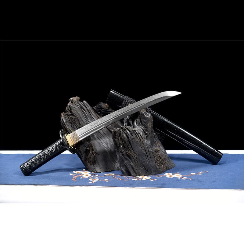 Pattern Steel Ko-Uchigatana Samurai Sword Katana Cold Weapon Japanese Sword Wakizashi Tanto Unsharpened