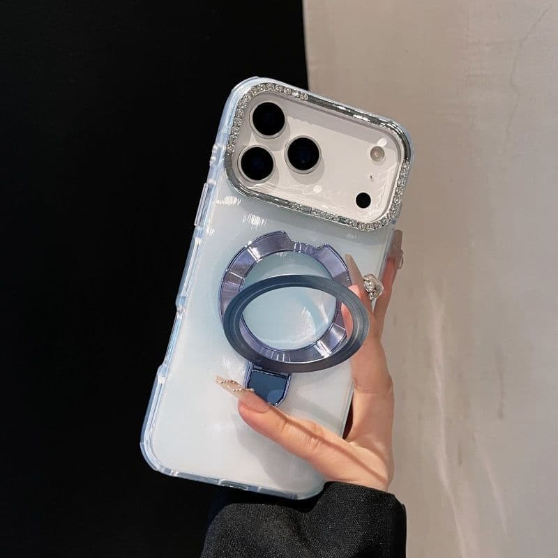 High-looking stand magnetic suction suitable for Apple 17promax mobile phone case iphone16plus15 jelly shell solid color
