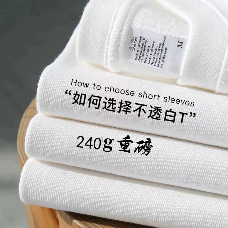 Pure Cotton Short Sleeve T-Shirts For Men And Women Loose Fit Round Neck Base Layer Clothes Korean Style Tops Solid Color