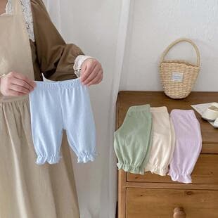 Baby Summer Mosquito Pants 2024 New Style Casual Pants Baby Summer Thin Elastic Waist Pants Fashion Cute Lantern Pants