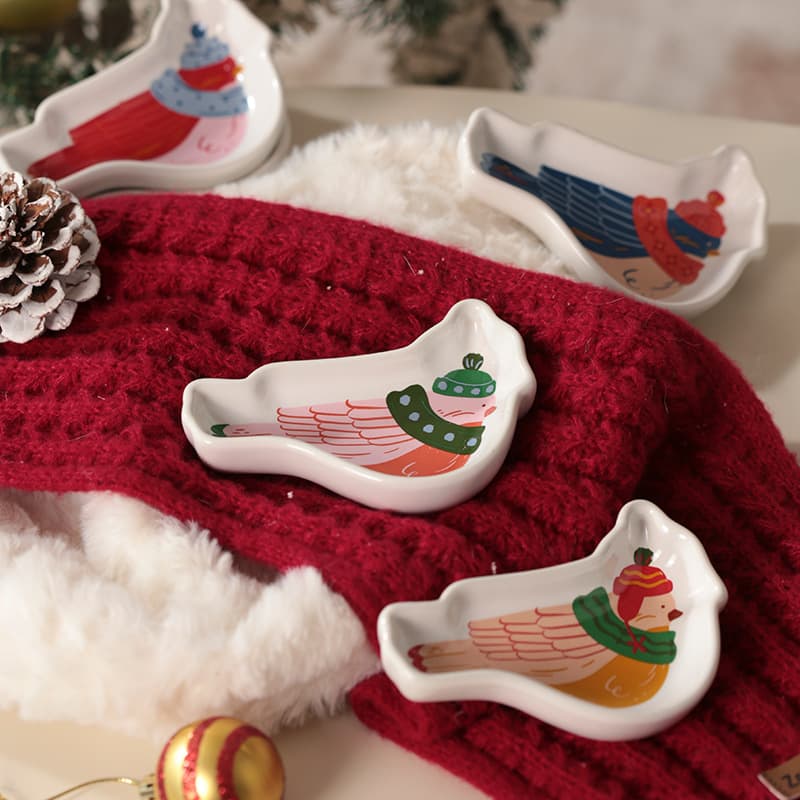 Cartoon bird ceramic small plate cute dipping plate flavor plate ceramic small plate small dish dish barbecue dipping plate