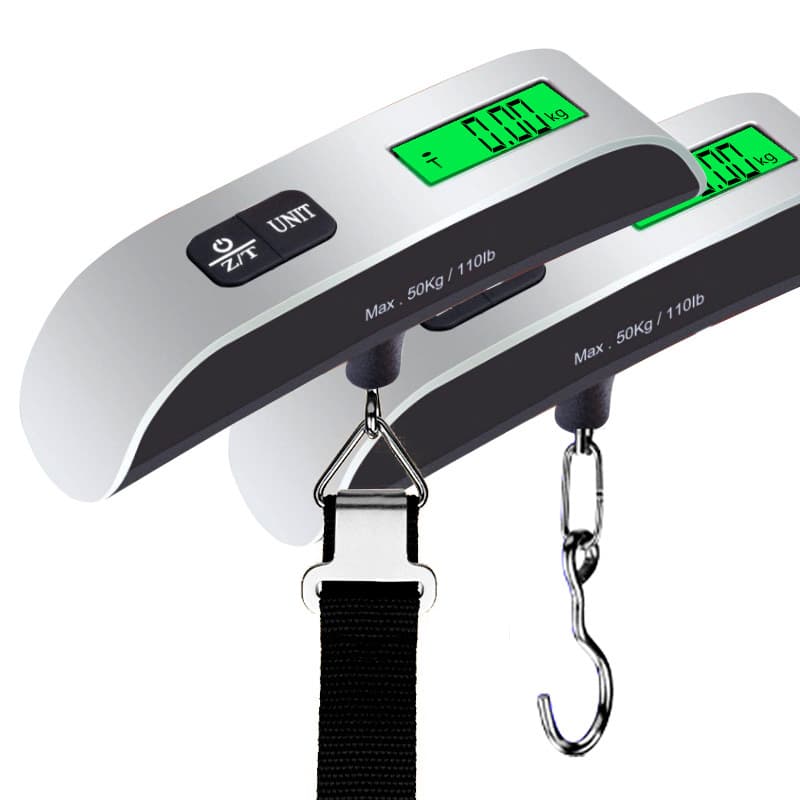 Factory Direct T-Type 50kg Luggage Scale Portable Green Light Hand Scale Steel Hook Hanging Scale Cross-border Small Package Scale