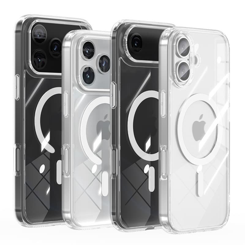 New Magnetic Case for Apple 18 Phone Case 17 Pro Drop-Resistant Case Transparent Case MagSafe Phone Protective Cover