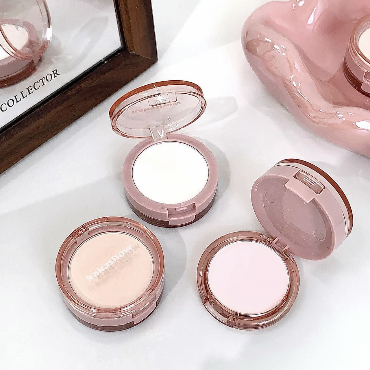 kakashow Two-Tone Matte Highlighter Powder for Natural Contouring, Brightens Skin Tone, Fine Texture, Long-Lasting