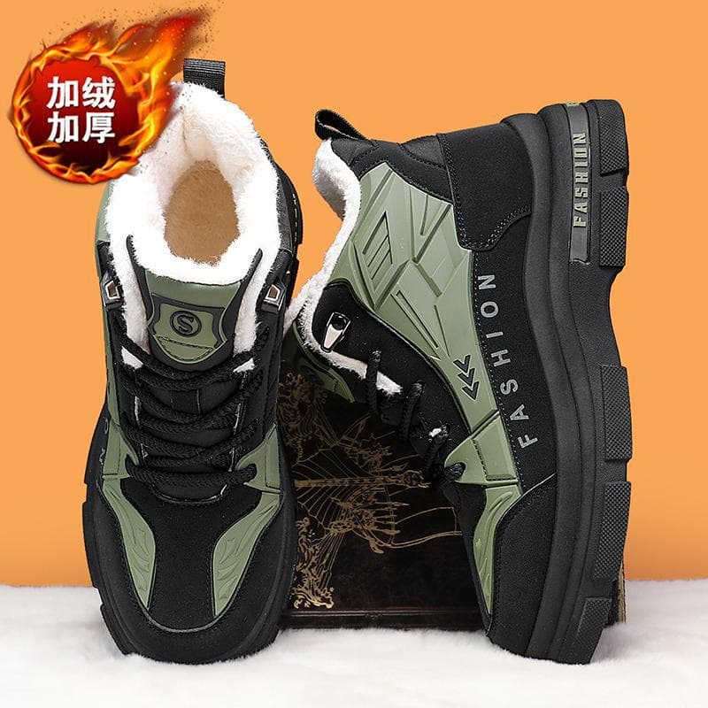 Cotton-Padded Thickened High-Top Shoes Martin Shoes Thick Sole Work Boots Trendy Sports Casual S3317