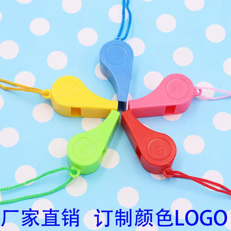 Sports Plastic Whistle Children's Toy Colorful Cheer Referee Whistle Fan Factory Direct Wholesale