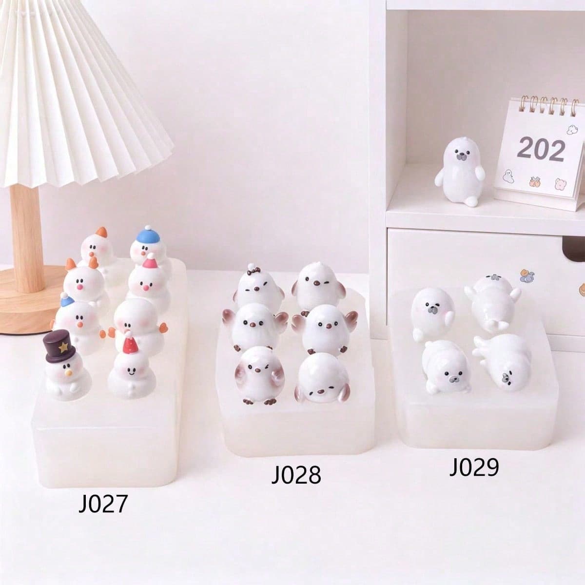 Silicone Mold DIY Chickadee Snowman Seal Epoxy Resin Wax Seal Mold Chocolate Mold Food-Grade Silicone