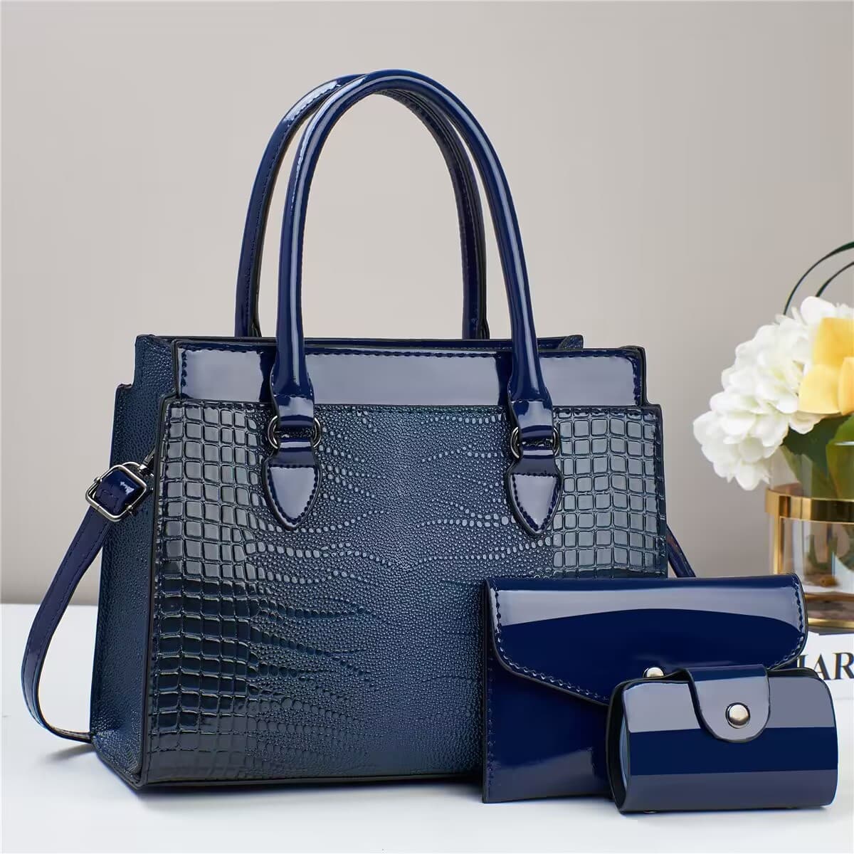 Women's 2026 New Urban Minimalist Trendy Three-Piece Set Shoulder Crossbody Handbag