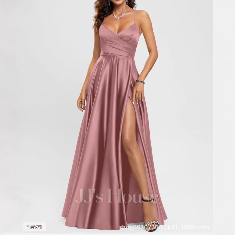 Amazon European Long Dress Slimming Off-The-Shoulder Bridesmaid Gowns Slim Fit Evening Dress For Best Friends Wedding Dress