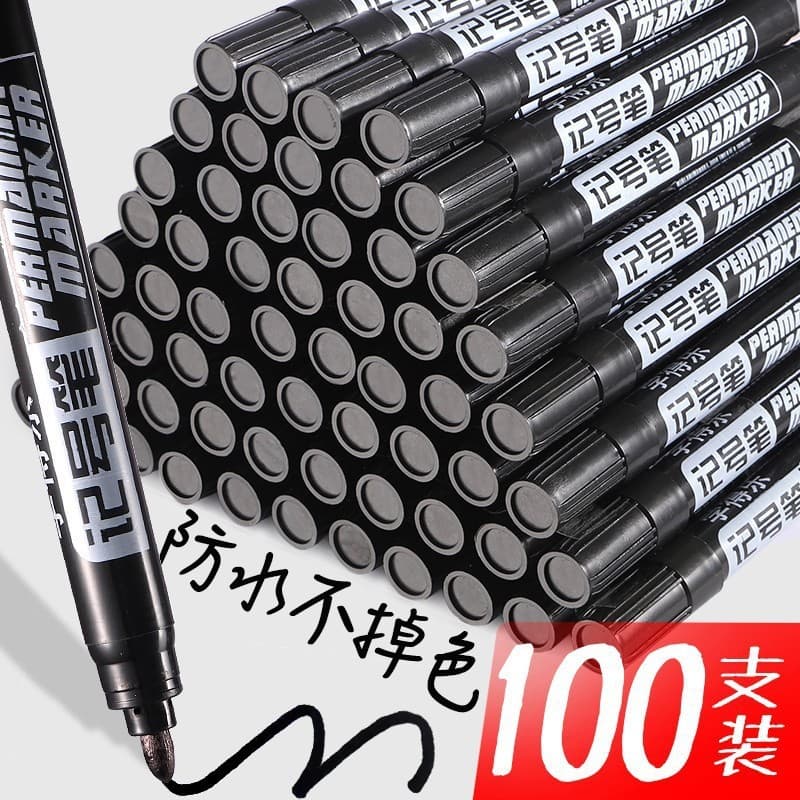 Bulk 700 Bullet Tip Markers, Colored Permanent Markers Black Refillable Blue Red Oil-Based Markers for Logistics Custom