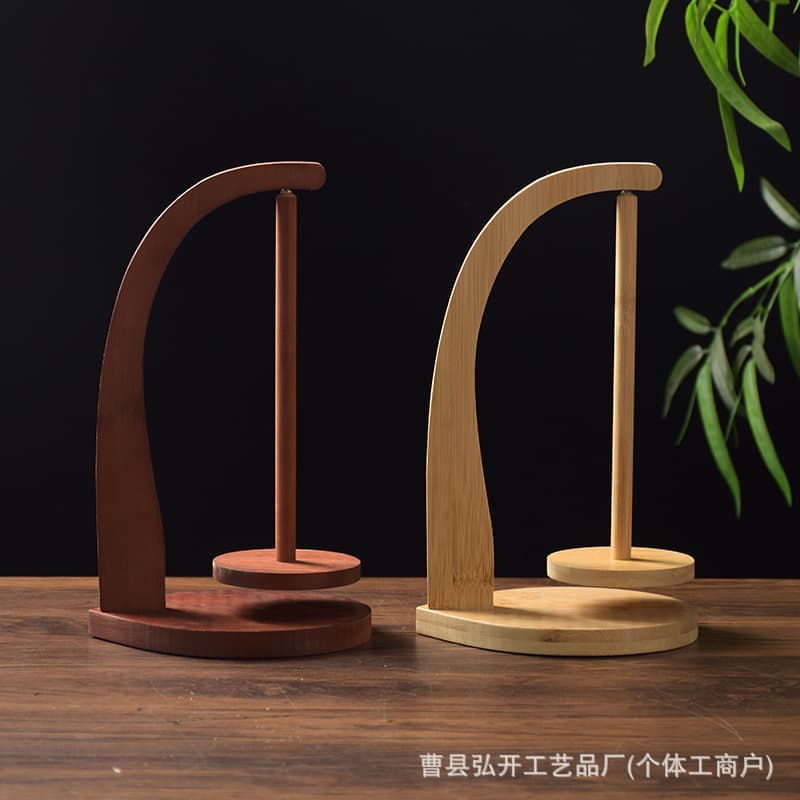 Wooden Yarn Spindle Holder, Home Knitting Crochet Hook Stand, Solid Wood Yarn Rack, Heart-shaped Yarn Spool Turntable