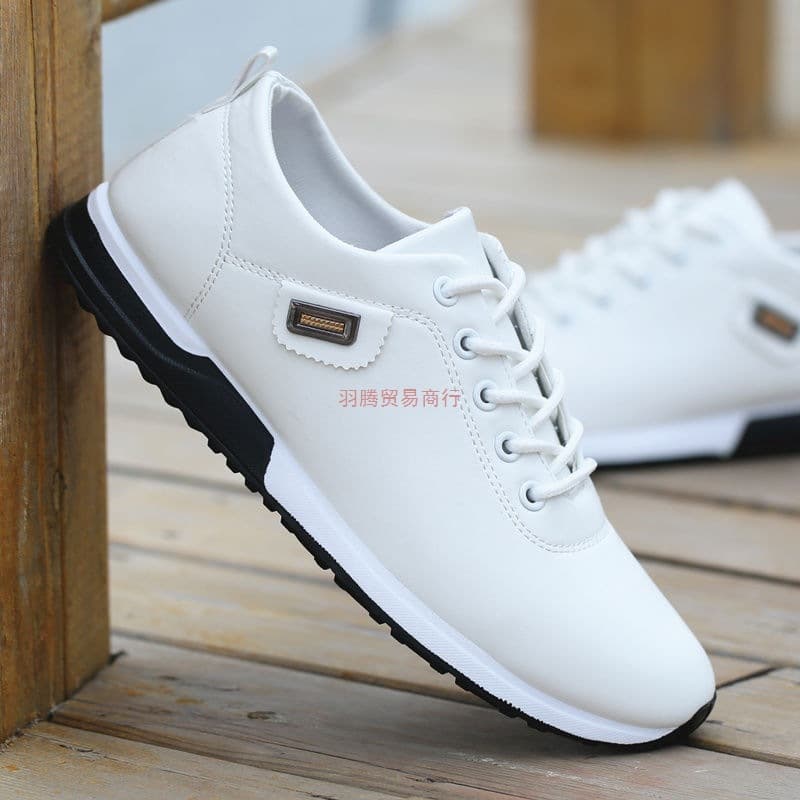 2025 New Men's Waterproof Leather High-End Casual Shoes, Non-Slip Lightweight Board Shoes, Men's Soft-Soled Business Casual Leather Shoes