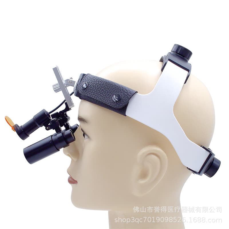 Medical oral head-mounted 8X magnifying glass 5W spotlight headlight surgeon special inspection high-definition focusing bright light
