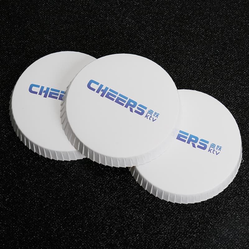 Paper disposable cup lids for hotels, bars, and barbershops, dust-proof with opening, customizable with logo.