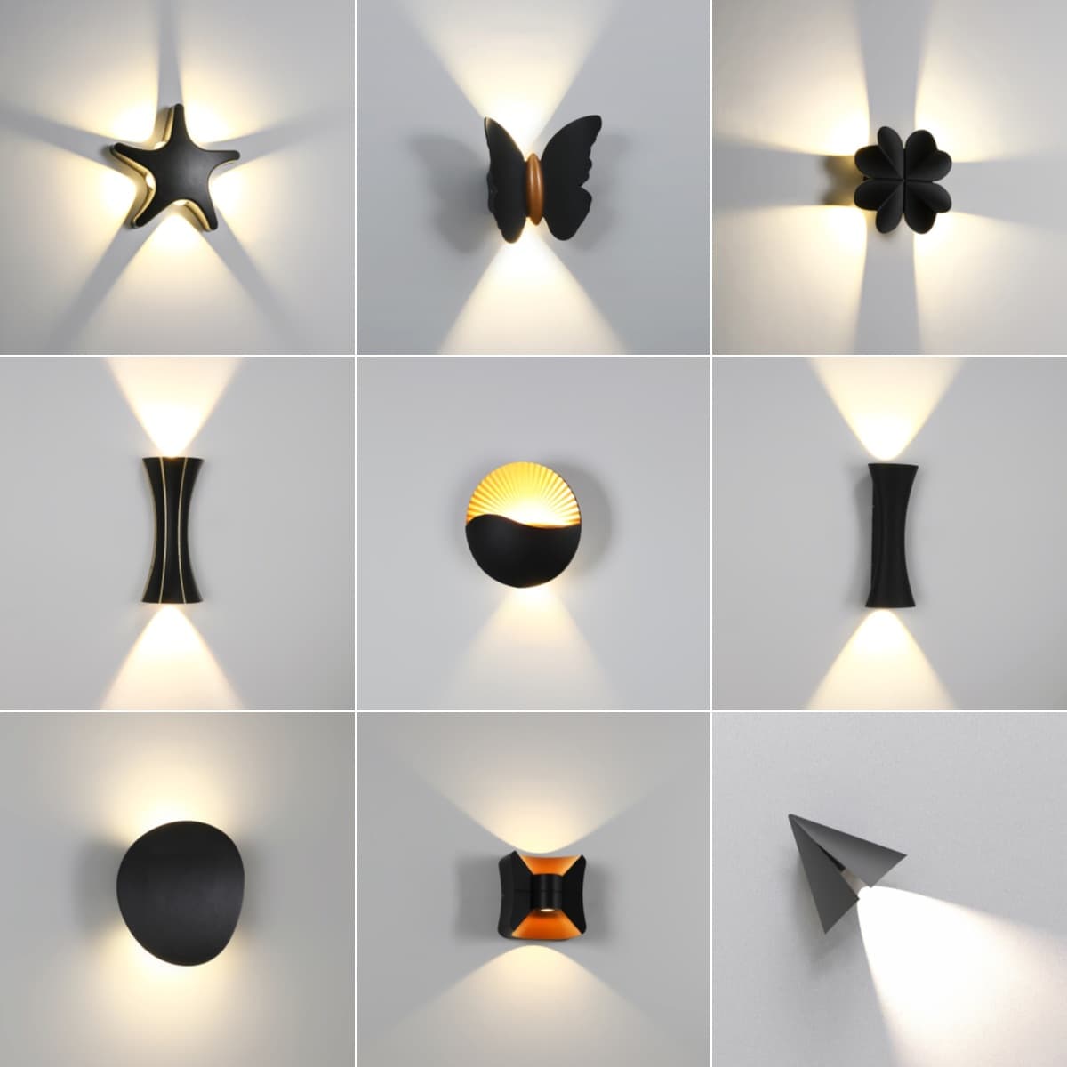 Outdoor Waterproof Butterfly Wall Light Seagull Outdoor Wall Lamp Modern Simple Courtyard Washing Light Corridor Balcony Decorative Light