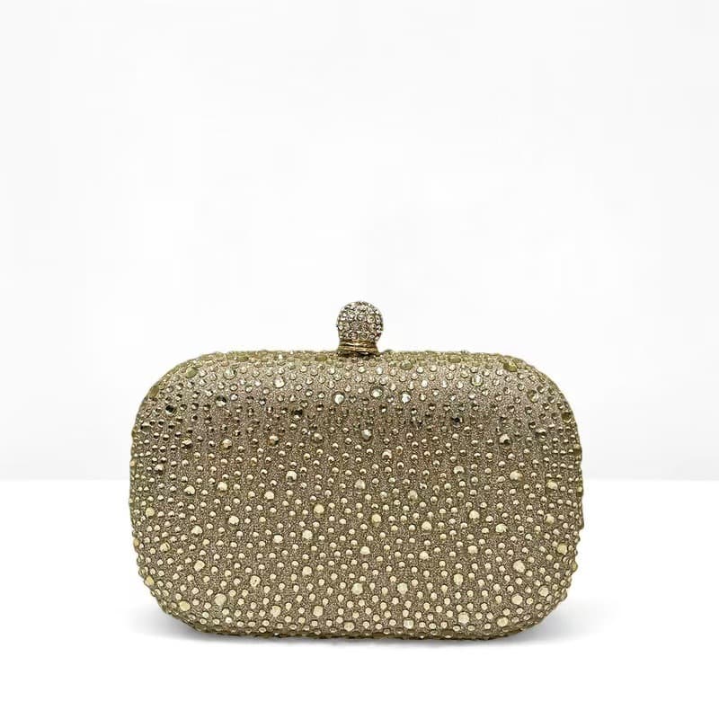 European and American Fashion Women's Sparkling Rhinestone Decorated Small Handbag Box Clutch Evening Bag Fashionable Elegant Handbag