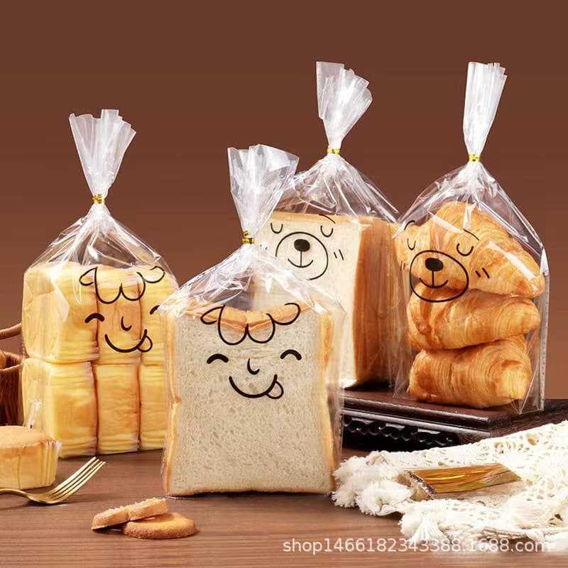 In Stock Bread Packaging Bags Transparent Toast Bags Bread Bags Baking Packaging Bags Cake Toast Plastic Bags
