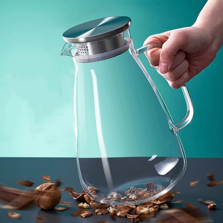 Household High-Temperature Resistant Large Capacity Glass Water Pitcher, Cold Water Kettle, Boiled Water Cup, Living Room Water Pitcher, Tea Set