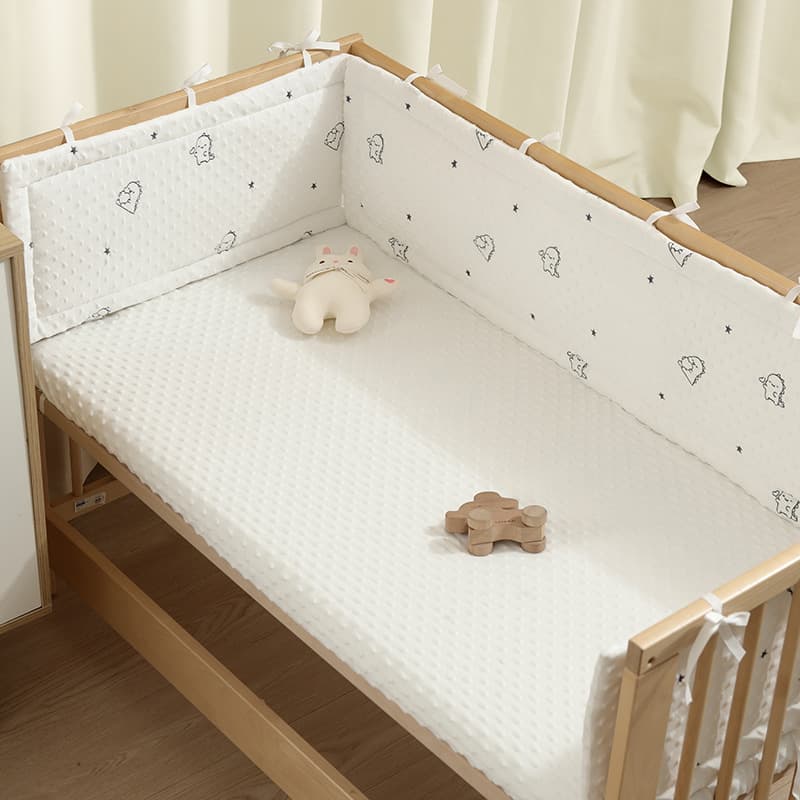 Newborn Baby Crib Bumper Pad Anti-Collision Soft Cushion One-Piece Baby Soothing Bean Cot Rail Guard