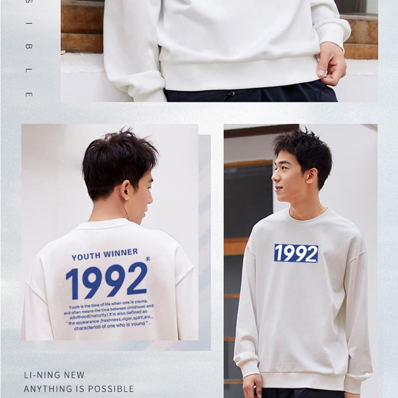 Hong Kong Style Online Popular Brand Year Sweater Date of Birth Digital Long Sleeve Parent-Child Wear Couple Wear Class Clothes