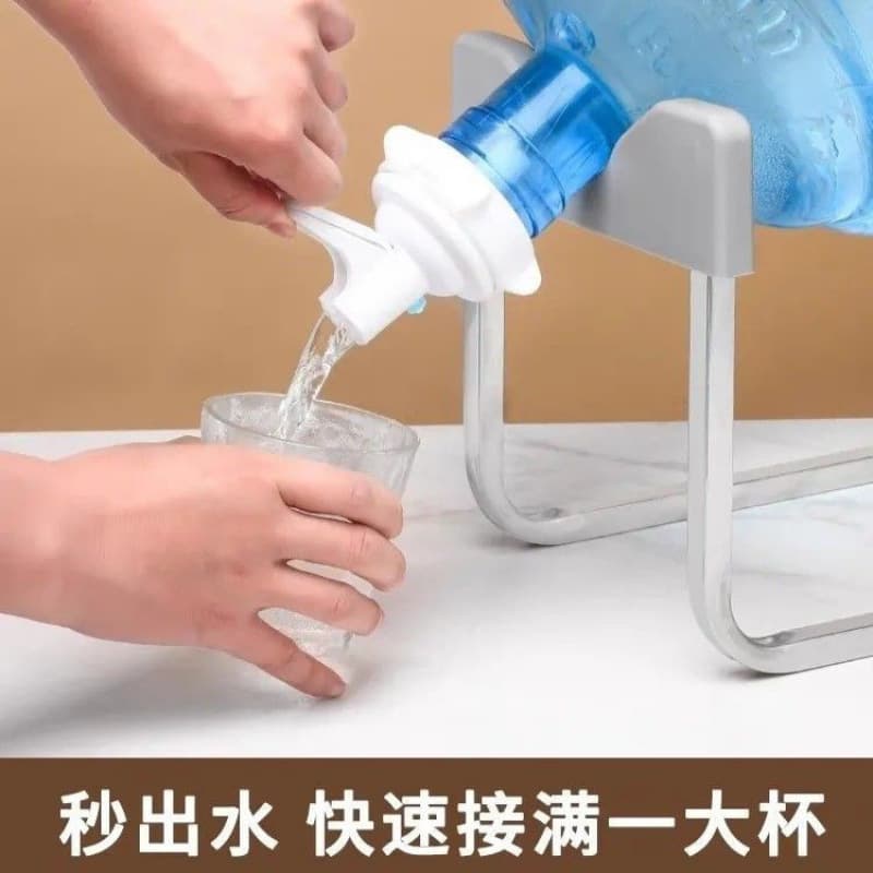 Heavy-duty Inverted Water Barrel Stand with Hand-press Pump for Large Pure Water Containers