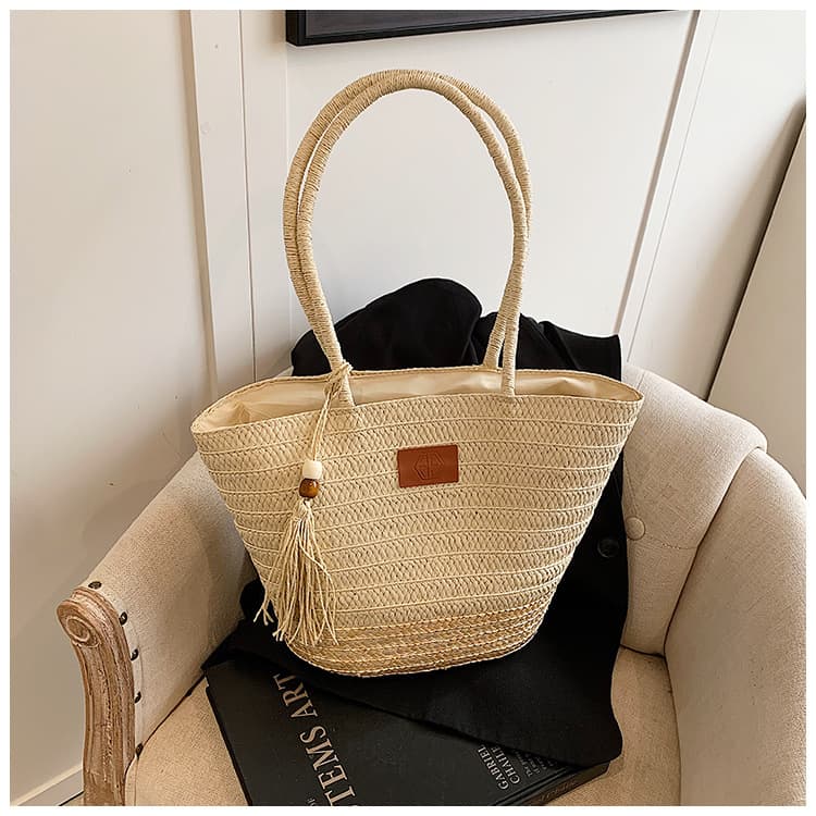 Women's Bag Spring Summer Kids Straw Woven Bag Vegetable Basket Bag Women's Bag Travel Lightweight Handbag Shoulder Bag Wholesale Straw Woven