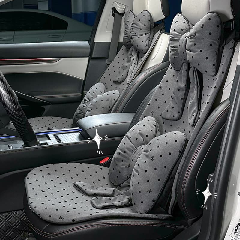 Car Seat Cushion Luxury Premium Summer Cute Car Seat Cushion All-Season Universal Vehicle Interior Seat Cover